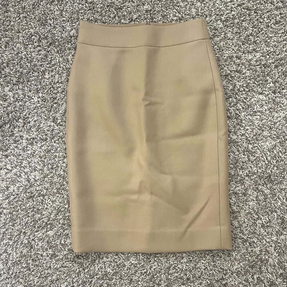 J. Crew | Wool No. 2 Pencil Skirt in Camel | Size: 000 Petite